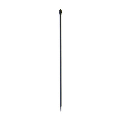 Panacea Triple Arch Black Square Metal Fence Post (H)1.16M (W)12.7Mm
