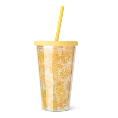 Manna Yellow Plastic 470Ml Tumbler