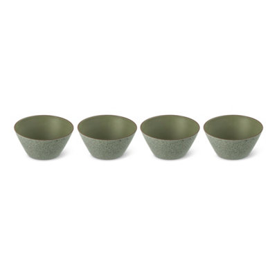 Manna Speckled Green Plastic Bowl Set Of 4