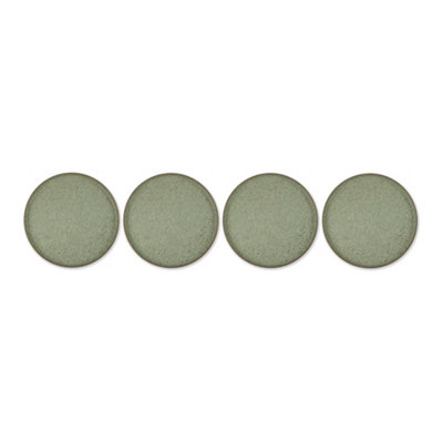Manna Speckled Patterned Green Plastic 4 Piece Plate Set