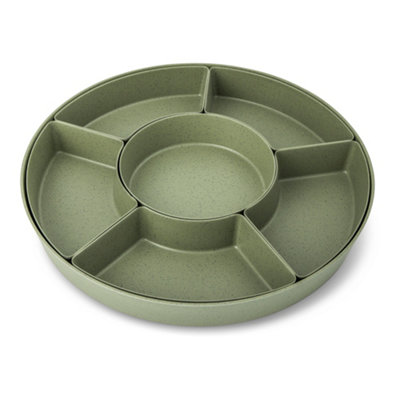 Manna Green Speckle Plastic Serving Dish