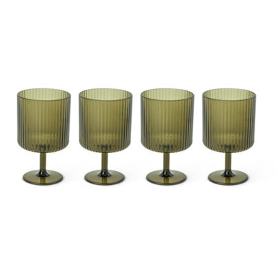 Manna Green Plastic 400Ml Tumbler, Set Of 4