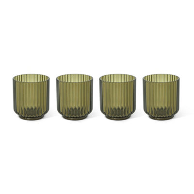 Manna Green Plastic 400Ml Wine Glass, Set Of 4