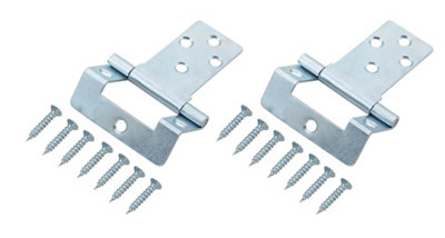 B&Q Zinc-Plated Metal Flush Door Hinge N102 (L)50Mm, Pack Of 2