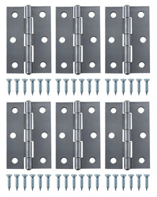 B&Q Steel Butt Door Hinge N435 (L)75Mm (W)75Mm, Pack Of 6