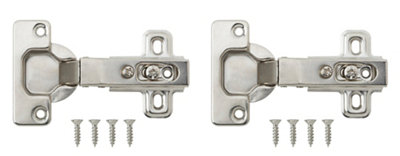 B&Q Nickel-Plated Metal Sprung Concealed Hinge (L)35Mm, Pack Of 2