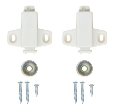 Diall White Magnetic Cabinet Catch (L)56Mm (W)43Mm