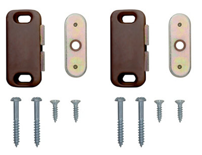 B&Q Brown Magnetic Cabinet Catch (L)42Mm (W)21.5Mm