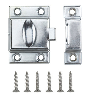 Diall Chrome-Plated Cabinet Catch (L)55Mm (W)40Mm