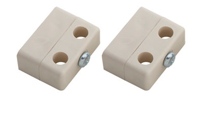 B&Q Magnolia Plastic Assembly Joint (L)36Mm, Pack Of 8