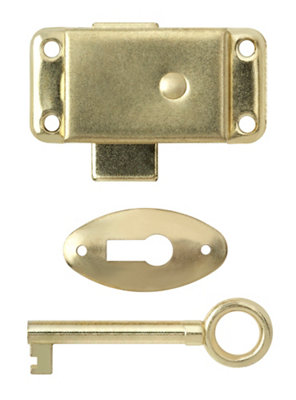 Diall Brass-Plated Cabinet Catch (L)51Mm (W)25Mm