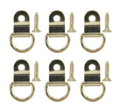 Diall Brass-Plated Small Picture Hook, Pack Of 6