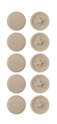 B&Q Magnolia Plastic Screw Cap (Dia)4Mm, Pack Of 20