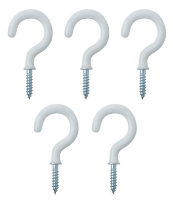 Diall White Medium Cup Hook (L)40Mm, Pack Of 25