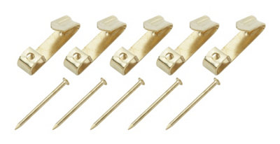 Diall Brass-Plated No. 2 Picture Hook (W)6Mm, Pack Of 25