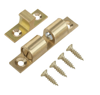 Diall Brass Double Roller Catch 12.5Mm (W)