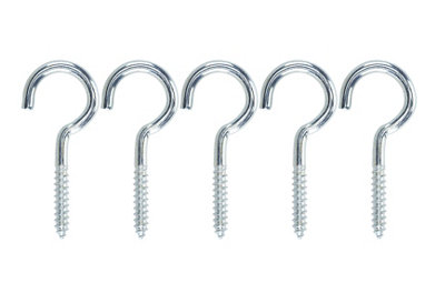 Diall Zinc-Plated Medium Cup Hook (L)80Mm, Pack Of 10