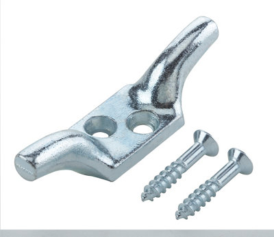 Diall Silver Zinc Cleat Hook (L)75Mm