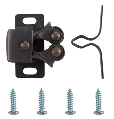 Diall Antique Effect Carbon Steel Double Roller Catch