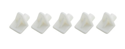 Diall White Plastic Shelf Support (L)14Mm, Pack Of 20