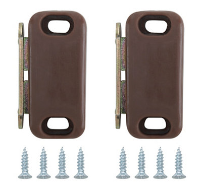 B&Q Brown Magnetic Cabinet Catch (L)42Mm (W)21.5Mm