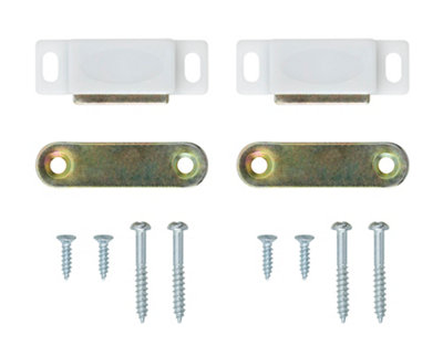 Diall White Magnetic Cabinet Catch (L)42Mm (W)19Mm