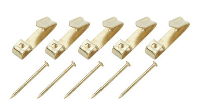 Diall Brass-Plated No. 1 Picture Hook (W)32Mm, Pack Of 25