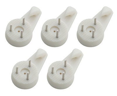 Diall White Picture Hook (W)17Mm, Pack Of 5