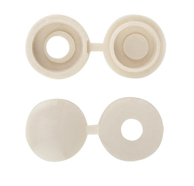 B&Q Magnolia Plastic Screw Cap (Dia)4Mm, Pack Of 10