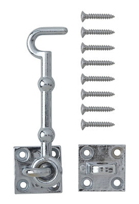 Diall Chrome-Plated Zamak Cabin Hook, (L)100Mm