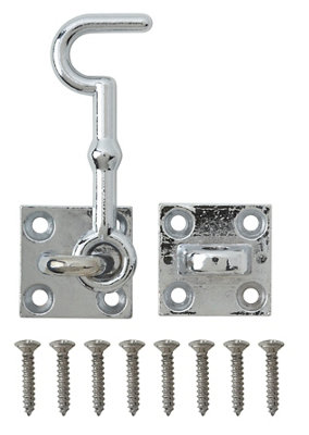 Diall Chrome-Plated Zamak Cabin Hook, (L)70Mm