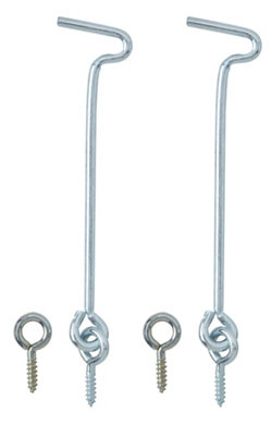 B&Q Zinc-Plated Metal Gate Hook & Eye (L)100Mm, Pack Of 2