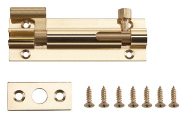 Smith & Locke Gold Brass Barrel Door Bolt N236 (L)76Mm (W)25Mm