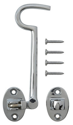 Diall Chrome-Plated Cabin Hook, (L)130Mm