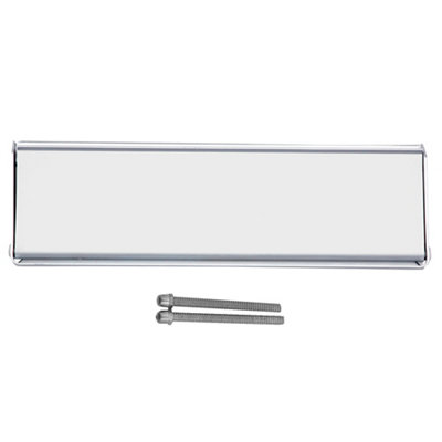 B&Q Silver Effect Brass Letter Plate, (H)80Mm (W)280Mm