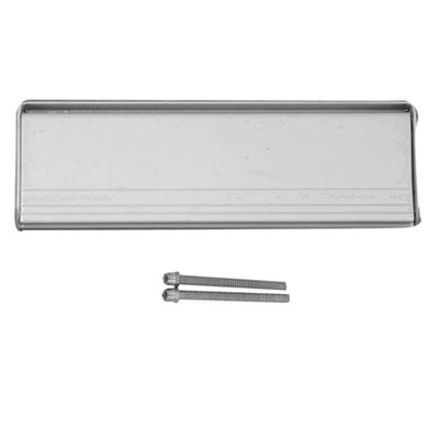 B&Q Polished Silver Effect Metal Letter Plate, (H)80Mm (W)280Mm