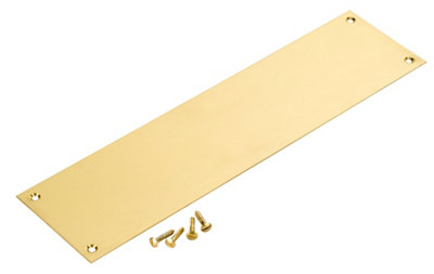 B&Q Brass Door Plate (H)300Mm (W)75Mm
