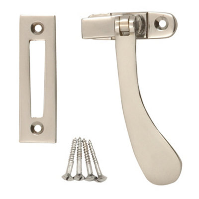 B&Q Satin Brass Nickel Effect Sash Casement Fastener