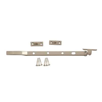 B&Q Satin Nickel Effect Brass Casement Stay