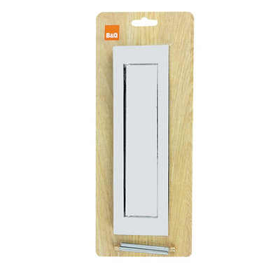 B&Q Polished Chrome Effect Iron Letter Plate, (H)75Mm (W)250Mm
