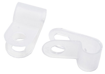 B&Q White 6.5Mm Polyethylene (Pe) Cable Cleat, Pack Of 20
