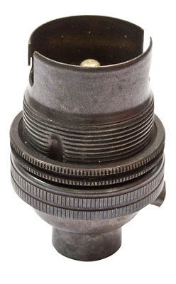 B&Q Black Bayonet Cap (B22) Lampholder Ab10