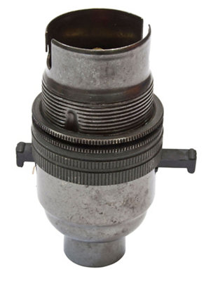 B&Q Black Bayonet Cap (B22) Lampholder Abs13