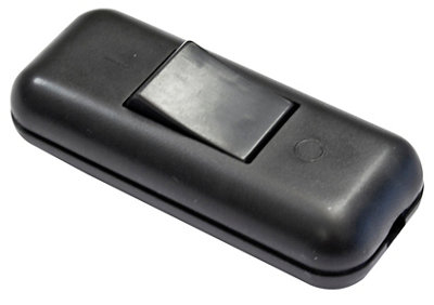 B&Q Black In-Line Plug-In Switch