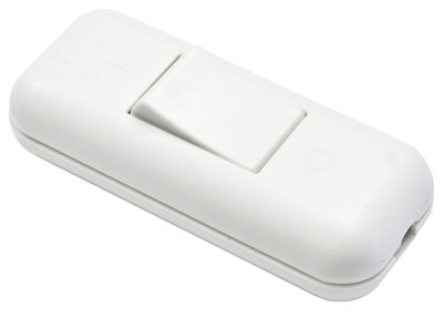 B&Q White In-Line Plug-In Switch
