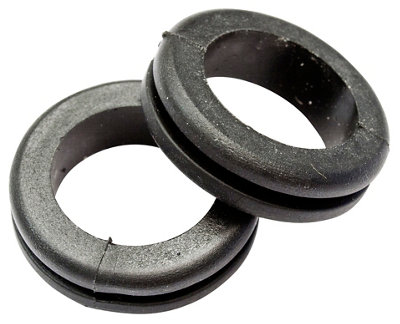 B&Q Rubber Open Black 20Mm Grommet, Pack Of 10