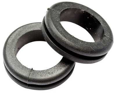 B&Q Rubber Open Black 20Mm Grommet, Pack Of 50