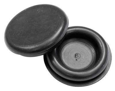 B&Q Rubber Semi-Blind Black 20Mm Grommet, Pack Of 10