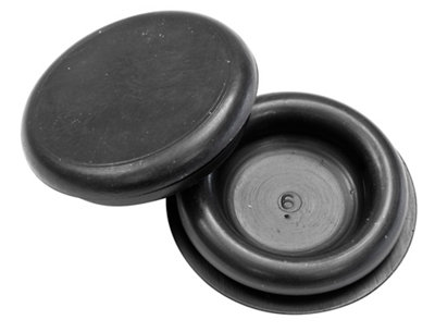 B&Q Rubber Semi-Blind Black 25Mm Grommet, Pack Of 10