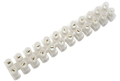 B&Q 12 Way 3A Plastic White Earth Terminal Block